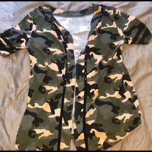 Army shirt with rhinestone detailing